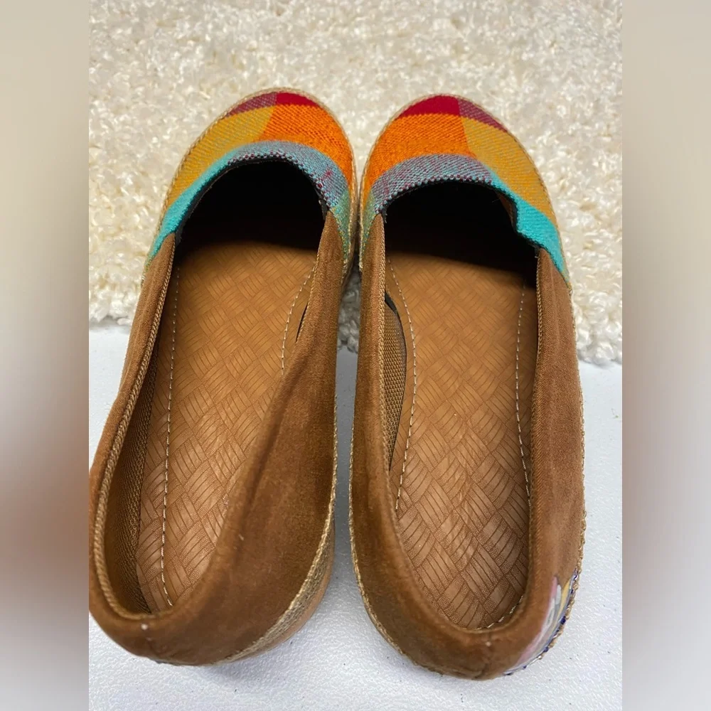 Colorful Patchwork Slip-On Espadrilles